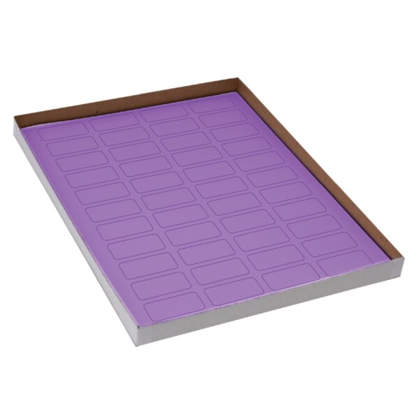 Patient Charge Laser Sheet - 44 labels/sheet 13/16" x 1-7/10" Lavendar